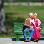old couple sitting grandparents 2313286